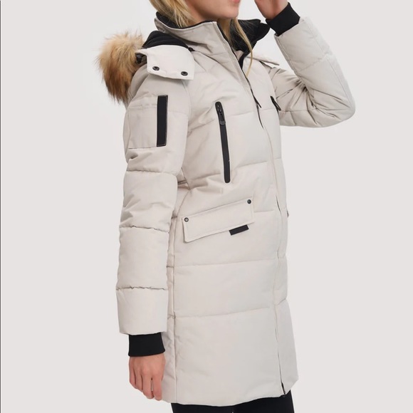 NWOT Noize Addie Long Length Parka Snow in Size XS - Picture 7 of 10